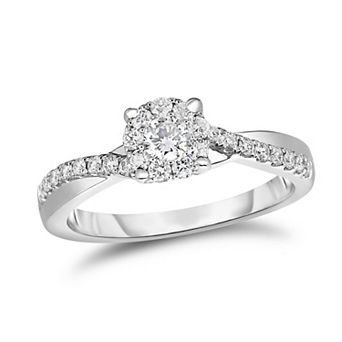 10k White Gold 1/2 Carat T.W. Diamond Ring
