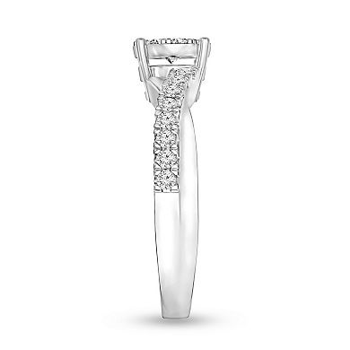 10k White Gold 1/2 Carat T.W. Diamond Ring