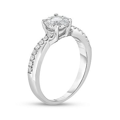 10k White Gold 1/2 Carat T.W. Diamond Ring