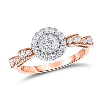 Diamaison 14k Rose Gold 1/2 Carat T.W. Diamond Ring
