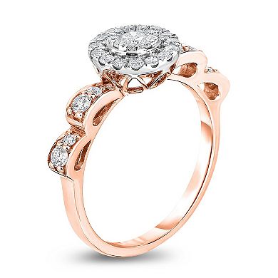 Diamaison 14k Rose Gold 1/2 Carat T.W. Diamond Ring
