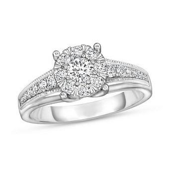 Diamaison 14k White Gold 1/2 Carat T.W. Diamond Engagement Ring