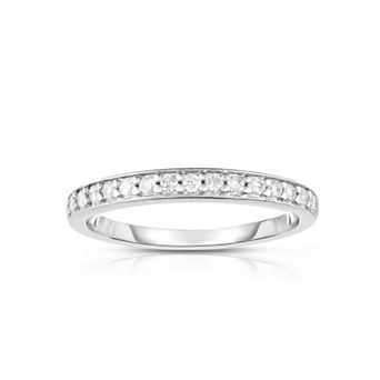 Diamaison 10k White Gold 1/7 Carat T.W. Diamond Wedding Ring