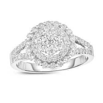 14k White Gold 1 Carat T.W. Diamond Ring