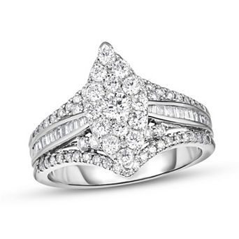 Diamaison 14k White Gold 1 1/10 Carat T.W. Diamond Ring