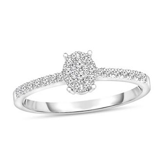 10k White Gold 1/6 Carat T.W. Diamond Promise Ring
