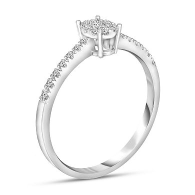 10k White Gold 1/6 Carat T.W. Diamond Promise Ring