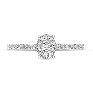 10k White Gold 1/6 Carat T.W. Diamond Promise Ring