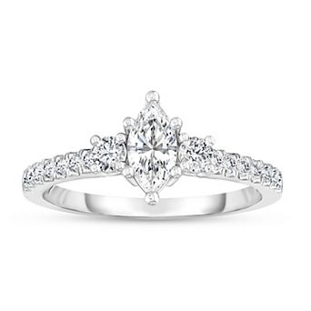 Diamaison 14k White Gold 5/8 Carat T.W. Diamond Engagement Ring