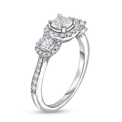 Diamaison 14k White Gold 1 Carat T.W. Diamond Engagement Ring