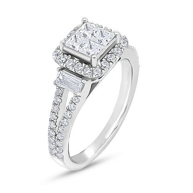 Diamaison 14k White Gold 1 Carat T.W. Diamond Engagement Ring