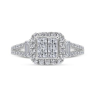Diamaison 14k White Gold 1 Carat T.W. Diamond Engagement Ring