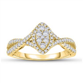 Diamaison 14k Gold 1/2 Carat T.W. Diamond Engagement Ring