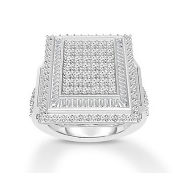 Diamaison Sterling Silver 1.5 Carat T.W. Diamond Ring