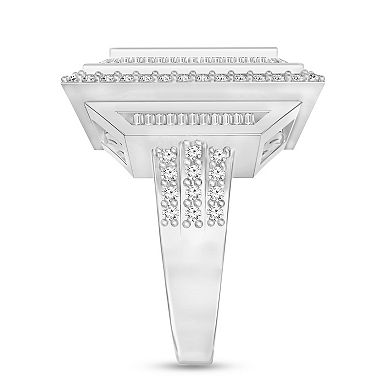 Diamaison Sterling Silver 1.5 Carat T.W. Diamond Ring