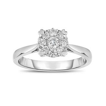 Diamaison 10k White Gold 1/3 Carat T.W. Diamond Ring