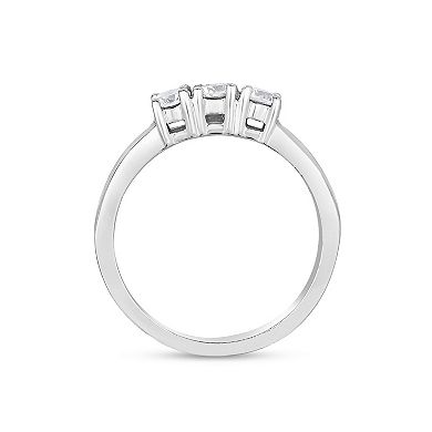 Diamaison 14k White Gold 7/8 Carat T.W. Diamond Wedding Band