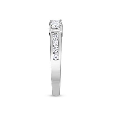Diamaison 14k White Gold 7/8 Carat T.W. Diamond Wedding Band