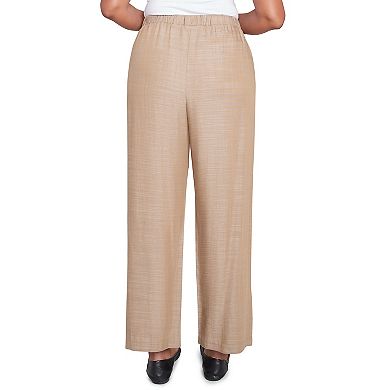 Petite Alfred Dunner Relaxed Button Detail Ankle Pants