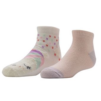 Girls Cuddl Duds® Plushfill Animals Lined Slipper Socks 2 pk