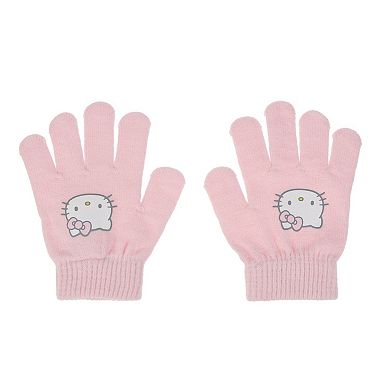 Girls Hello Kitty 2-pc. Cable Knit Hat & Gloves Set