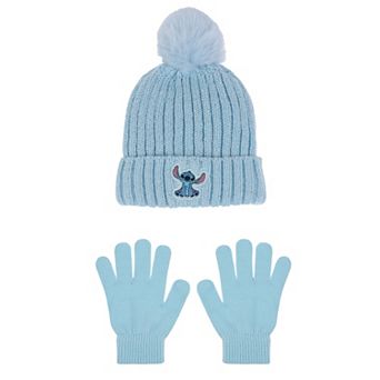 Girls' Disney Stitch 2 pc Hat & Gloves Set