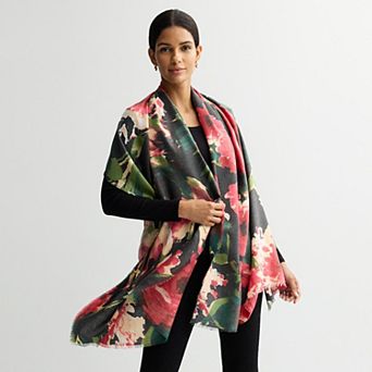 Women's Nine West Floral Print Supersoft Wrap
