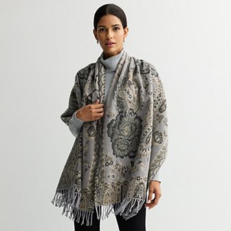 Women's Nine West Floral Mix Jacquard Wrap
