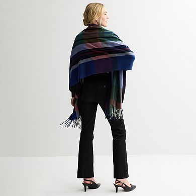 Women's Nine West Heritage Plaid Feather Soft Wrap