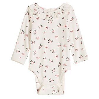 Baby Girl Jumping Beans® Long Sleeve Ruffle Collar Bodysuit