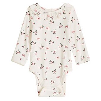Baby Girl Jumping Beans® Long Sleeve Ruffle Collar Bodysuit