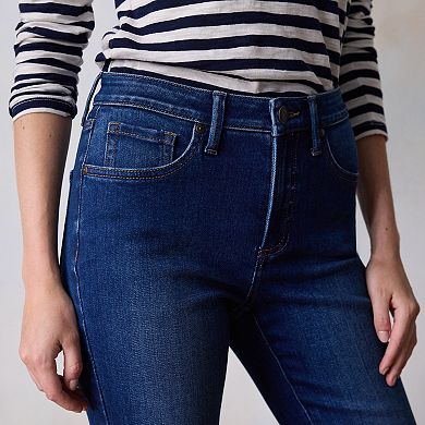 LC Lauren Conrad High Rise Cropped Kickflare Jeans