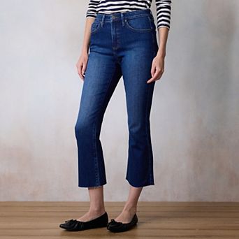 LC Lauren Conrad High Rise Cropped Kickflare Jeans