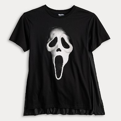 Men's Ghostface Costume Graphic Tee with Removable Cape