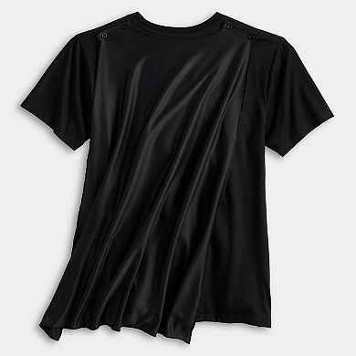 Men's Ghostface Costume Graphic Tee with Removable Cape