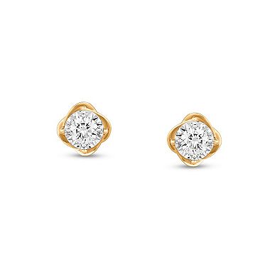 Diamaison 10k Gold 1/4 Carat T.W. Diamond Stud Earrings
