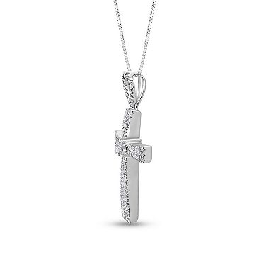 Diamaison 14k White Gold 1/2 Carat T.W. Diamond Pendant Necklace