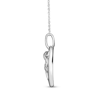 Diamaison Sterling Silver Diamond Accent "4ever" Pendant Necklace