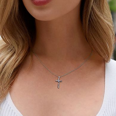 Diamaison 14k White Gold 1/10 Carat T.W. Diamond Pendant Necklace