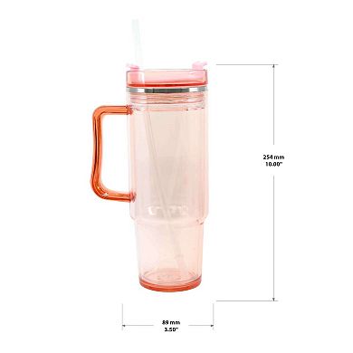 Blush 30 Oz. Tumbler with Straw and Handle