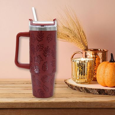 Leaf 30 Oz. Tumbler with Straw and Handle
