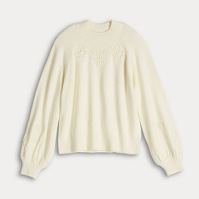 Women's LC Lauren Conrad Balloon Sleeve Mock Neck Sweater