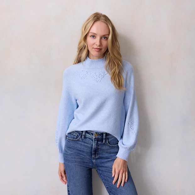 新品　bluelea Sweat balloon pullover Balloon Sleeve Crew Neck Pullover Short Sweatshirt – Niobe Clothing