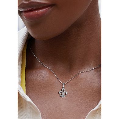 Diamaison Sterling Silver 1/10 Carat T.W. Diamond Pendant Necklace