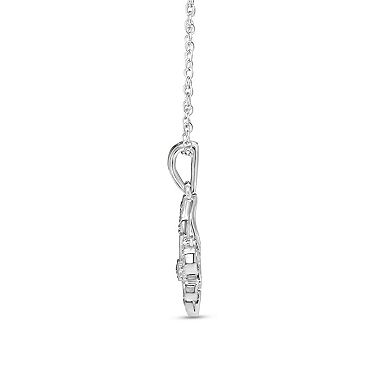 Diamaison Sterling Silver 1/10 Carat T.W. Diamond Pendant Necklace