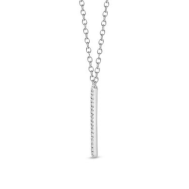 Diamaison 10k White Gold 3/8 Carat T.W. Diamond Pendant Necklace