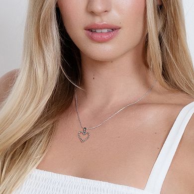 14k White Gold 1/4 Carat T.W. Diamond Pendant Necklace