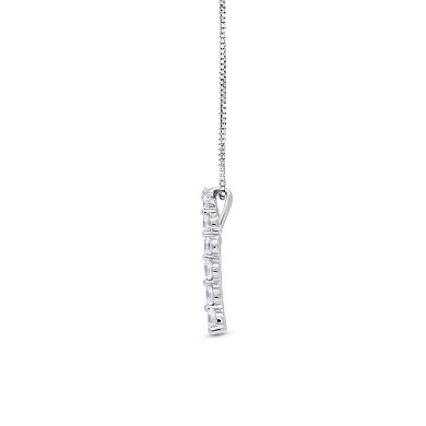 14k White Gold 1/4 Carat T.W. Diamond Pendant Necklace