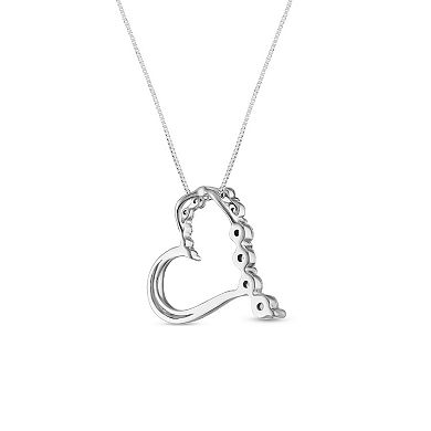 14k White Gold 1/4 Carat T.W. Diamond Pendant Necklace