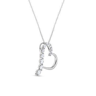 14k White Gold 1/4 Carat T.W. Diamond Pendant Necklace